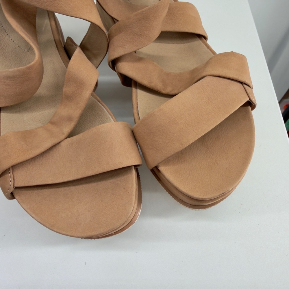Eileen Fisher Beige Suede Boost Platform in Latte Size 9.5‎ - Picture 6 of 9
